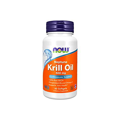 Now Foods Aceite de Krill Neptune 500 Mg, 80 G, 60 Unidades