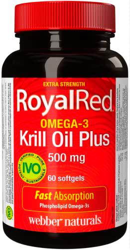 Webber Naturals RoyalRed® Omega-3 Krill Oil Plus Extra Strength 500 mg 60 Softgels