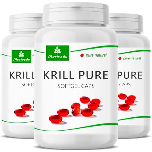 MoriVeda PURE Antarctic Krill Oil Cápsulas 500mg, 3x 90 Cápsulas