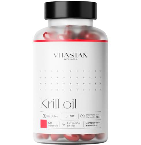 Aceite de Krill Antártico VITASTAN 120 - Cápsulas de Aceite de Krill con Alto Contenido de Omega 3 de Alta Absorción